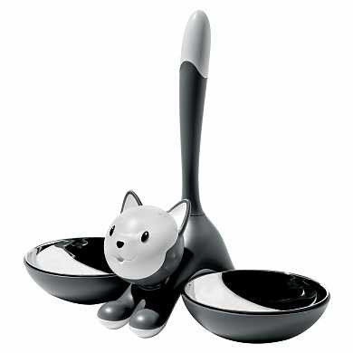 Миска для кошки Tigrito двойная серая (арт. AMMI09 G) купить в интернет-магазине ТОО Снабжающая компания от 77 616 T, а также и другие Для животных на сайте dulat.kz оптом и в розницу