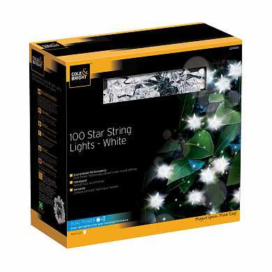 Гирлянда уличная Star string lights (100 led-ламп), белый свет (арт. L24005D)