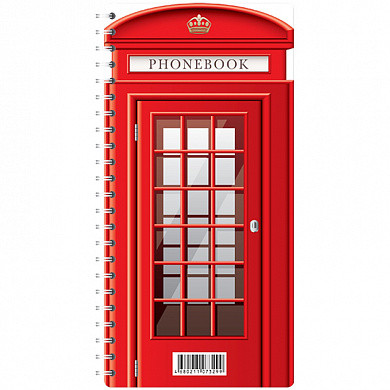 Телефонная книга А5, 80л., на гребне OfficeSpace "Лондонский стиль", с высечкой (арт. 227279)