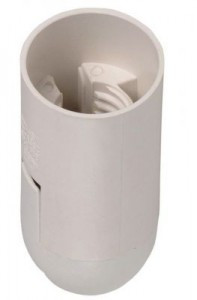 Ппл14-02-К02 Патрон подвесной пластик, Е14, белый (50 шт), стикер на изделии, IEK (арт. 519190)