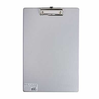 Доска-планшет ОФИСМАГ с верхним прижимом, А4, 23х35 см, картон/ПВХ, серая, 225992 (арт. 225992)