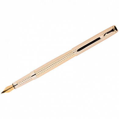 Ручка перьевая Delucci "Celeste", черная, 0,8мм, цвет корпуса - золото, подарочный футляр (арт. CPs_81914)
