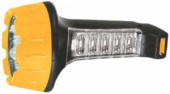 Ultraflash Фонарь Led3819 (Акк. 4V 0,7Ah) 15+10Светодиод., Черный+Желт/Пластик, 2 Режима, Вилка 220V (арт. 388295)