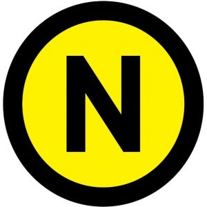 Наклейка "N" (1шт) (d20мм) (арт. 424336)