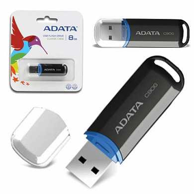 Флэш-диск 8 GB, A-DATA C906, USB 2.0, черный, AC906-8G-RBK (арт. 510516)