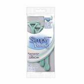 Бритвы одноразовые 2 шт., GILLETTE VENUS (Жиллет Винес) "SIMPLY 2", для женщин (арт. 602769)