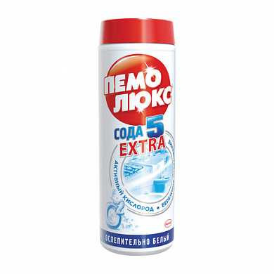 Чистящее средство 480 г, ПЕМОЛЮКС Сода-5 Экстра, "Ослепительно Белый", порошок (арт. 601895)