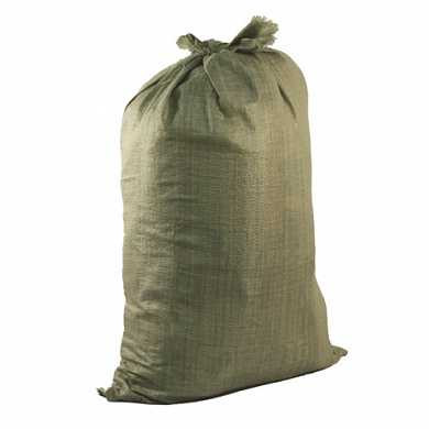 Мешки полипропиленовые до 50 кг, комплект 100 шт., 95х55 см, вес 47 г, для строительного/бытового мусора, зеленые, 601911 (арт. 601911)