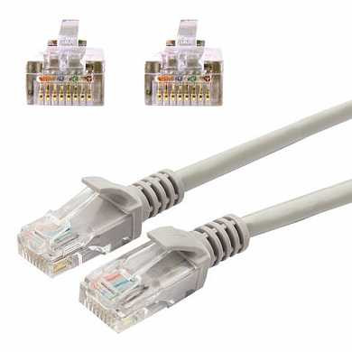 Кабель (патчкорд) UTP 5e категория, RJ-45, 1 м, CABLEXPERT, для подключения по локальной сети LAN, PP12-1m (арт. 512670)