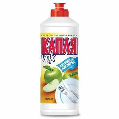 Средство для мытья посуды, 500 мл, КАПЛЯ VOX активный кислород, "Яблоко", 1558 (арт. 600596) купить в интернет-магазине ТОО Снабжающая компания от 882 T, а также и другие Средства для мытья посуды на сайте dulat.kz оптом и в розницу