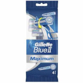Бритвы одноразовые 4 шт., GILLETTE (Жиллет) "Blue 2 Max", для мужчин (арт. 602763)