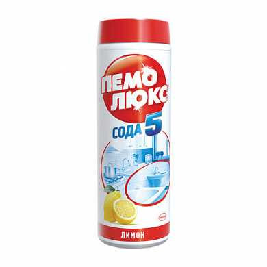 Чистящее средство 480 г, ПЕМОЛЮКС Сода-5, "Лимон", порошок (арт. 601899)
