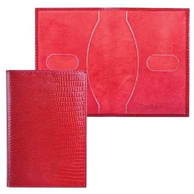 Обложка для паспорта BEFLER "Ящерица", натуральная кожа, тиснение, красная, О.1-3 (арт. 232032)