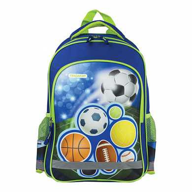 Рюкзак ПИФАГОР для учеников начальной школы, "Мячи", 38х28х14 см, 226883 (арт. 226883)