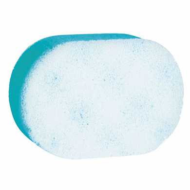 Мочалка-губка, поролон+массаж, 16 г (5,5х10х14 см), синяя, "Овал", TIAMO "Massage", 12622 (арт. 604617)