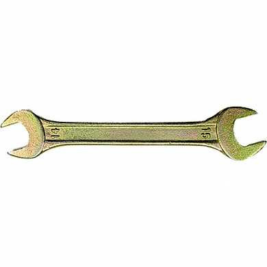 Ключ рожковый, 10 х 11 мм, желтый цинк СИБРТЕХ (арт. 14304)