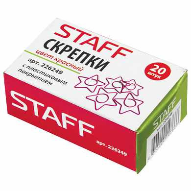 Скрепки STAFF "Звезда", 32 мм, 20 шт., в картонной коробке, 226249 (арт. 226249) купить в интернет-магазине ТОО Снабжающая компания от 686 T, а также и другие Скрепки канцелярские на сайте dulat.kz оптом и в розницу