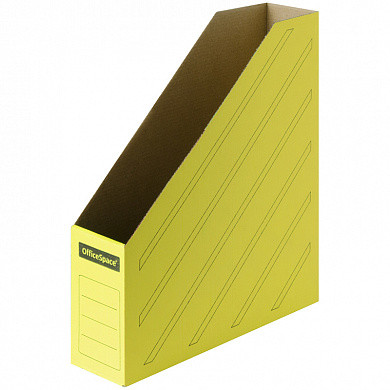 Накопитель-лоток архивный из микрогофрокартона OfficeSpace, 75мм, желтый, до 700л. (арт. 225419)