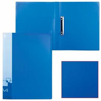 Папка на 2 кольцах БЮРОКРАТ, 27 мм, синяя, внутренний карман, до 150 листов, 0,7 мм, 0827/2Rblu (арт. 224817)