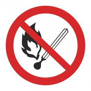 Наклейка "Запрещается пользоваться открытым огнем и курить" Р02 (200х200мм.) EKF PROxima (арт. 653645)