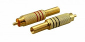 Разъем штекер RCA Металл пайка Черные/Красные GOLD PROCONNECT цена за шт (100), 14-0412-4 (арт. 611188)