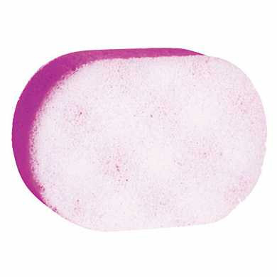 Мочалка-губка, поролон+массаж, 16 г, 5,5х10х14 см, розовая, "Овал", TIAMO "Massage", 12623 (арт. 604618)