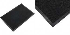 Коврик придверный Vortex, тип Spongy, 40х60см, высота ворса 0.5см, пористый, полимерный, черный, 22174 (арт. 637372)