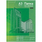 Папка для черчения ArtSpace, 10л., А3, с вертикальной рамкой, 160г/м2 (арт. Пч10А3в_9016)