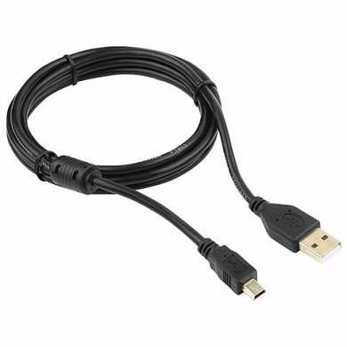 Кабель USB-mini USB 2.0 1,8 м, CABLEXPERT, 1 фильтр, для портативных устройств и периферии, CCF-USB2-AM5P-6 (арт. 512753)