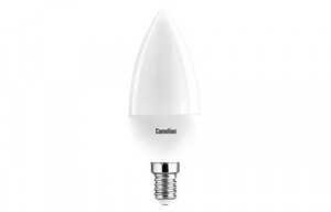 Лампа светодиодная Camelion Свеча E14 8W (720lm 220°) 3000K 2K матовая 106x37 пластик LED8-C35/830/E14 (арт. 575460)