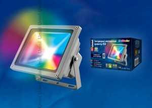 Прожектор светодиодный с пультом Uniel RGB 10W (30-110lm 120°) ULF-S01-10W/RGB/RC IP65 (арт. 572160) купить в интернет-магазине ТОО Снабжающая компания от 16 268 T, а также и другие Прожекторы на сайте dulat.kz оптом и в розницу