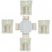 Ecola Комплект Соед Плата X Для Зажим Разъема + 4 Зажима 4-Х Конт. Smd5050 Sc41Uxesb (арт. 542054)