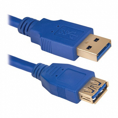 Кабель-удлинитель USB 3.0, M-F, 1,8 м, DEFENDER, для подключения периферии, 87445 (арт. 511777)