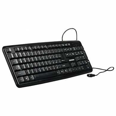 Клавиатура проводная SONNEN KB-100B, PS/2, 104 кнопки, черная, 511300 (арт. 511300)