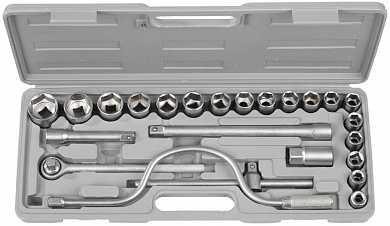 Набор STAYER Автомобильный инструмент "STANDARD" хромированное покрытие, 24 предмета (арт. 27587-H24)