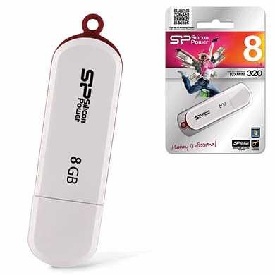 Флэш-диск 8 GB, SILICON POWER Luxmini 320, USB 2.0, белый, SP08GBUF2320V1W (арт. 511391) купить в интернет-магазине ТОО Снабжающая компания от 8 330 T, а также и другие Флэш диски USB на сайте dulat.kz оптом и в розницу