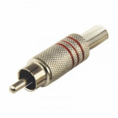 Разъем штекер RCA Металл под винт ZN Черные/Красные PROCONNECT цена за шт (100), 14-0410-4 (арт. 611190)