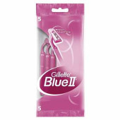 Бритвы одноразовые 5 шт., GILLETTE (Жиллет) "Blue 2", для женщин (арт. 602765)