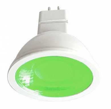 Лампа светодиодная Ecola MR16 GU5.3 220V 4.2W, прозрачная, стекло, зеленая, 47x50, M2CG42ELT (арт. 583696)