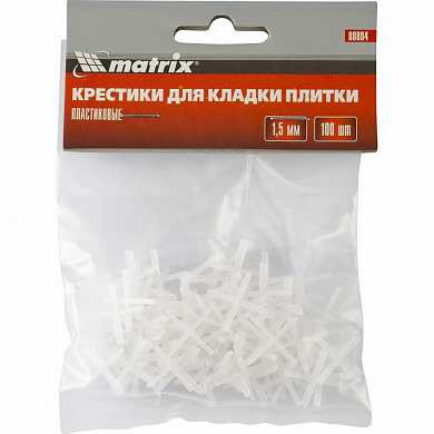 Крестики, 1,5 мм, для кладки плитки, упаковка 100 шт. Matrix (арт. 88084) купить в интернет-магазине ТОО Снабжающая компания от 245 T, а также и другие Приспособления для кладки плитки на сайте dulat.kz оптом и в розницу