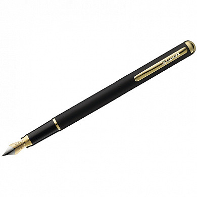 Ручка перьевая Luxor "Marvel" синяя, 0,8мм, корпус черный/золото (арт. 8232)