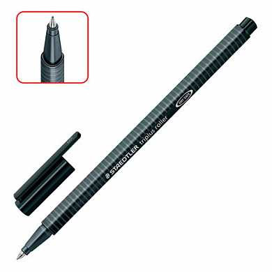 Ручка-роллер STAEDTLER "Triplus Roller", трехгранная, узел 0,7 мм, линия 0,4 мм, черная, 403-9 (арт. 141630)