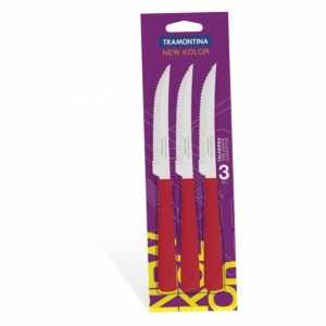Нож для мяса Tramontina New Kolor, ручка пластик, красный, лезвие 10см, 23160/374-TR (арт. 633720)