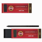 Уголь искусственный для рисования KOH-I-NOOR, набор 6 шт., "Gioconda", мягкий, заточенный, пластиковая коробка, 8673001005PK (арт. 181057)