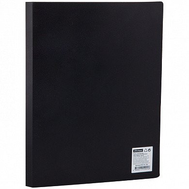 Папка с пластиковым cкоросшивателем OfficeSpace, 15мм, 500мкм, черная (арт. ППС-ПС_555)