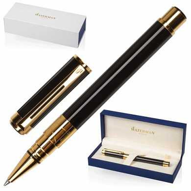 Ручка-роллер WATERMAN "Perspective GT", корпус черный, латунь, позолоченные детали, черная, S0830860 (арт. 141965)