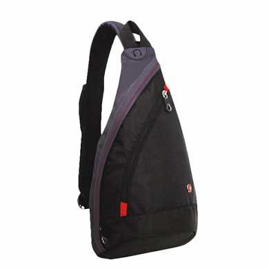 Рюкзак WENGER с одним плечевым ремнем, универсальный, черно-серый, 7 л, 45х25х15 см, 1092230 (арт. 225773)