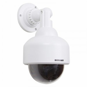 Муляж камеры уличной, купольная (белая) REXANT, 45-0200 (арт. 610130)