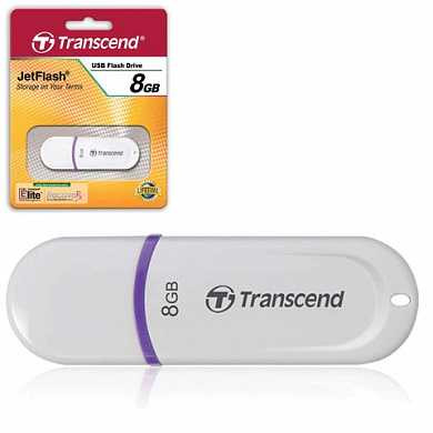 Флэш-диск 8 GB, TRANSCEND Jet Flash 330, USB 2.0, белый, TS8GJF330 (арт. 510963)