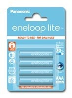 Ак-р Panasonic Eneloop Lite BK-4LCCE/4BE R03 Ni-MH 550mAh BL4 (арт. 475808) купить в интернет-магазине ТОО Снабжающая компания от 3 724 T, а также и другие R03/AAA 286 аккумуляторы на сайте dulat.kz оптом и в розницу